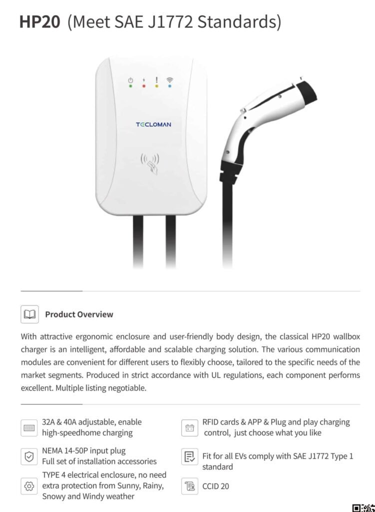 HP20 Wallbox EV/DC Charger: A Game-Changer in Smart Charging1