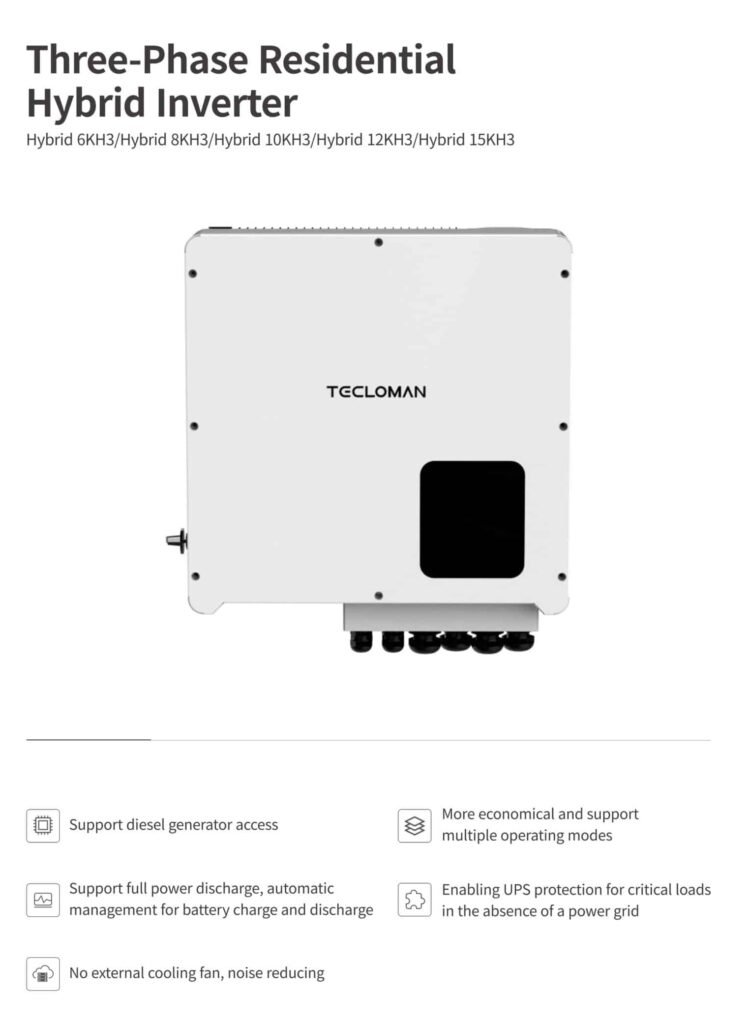 Optimal Three-Phase Hybrid Inverter for Renewable Residential Solutions